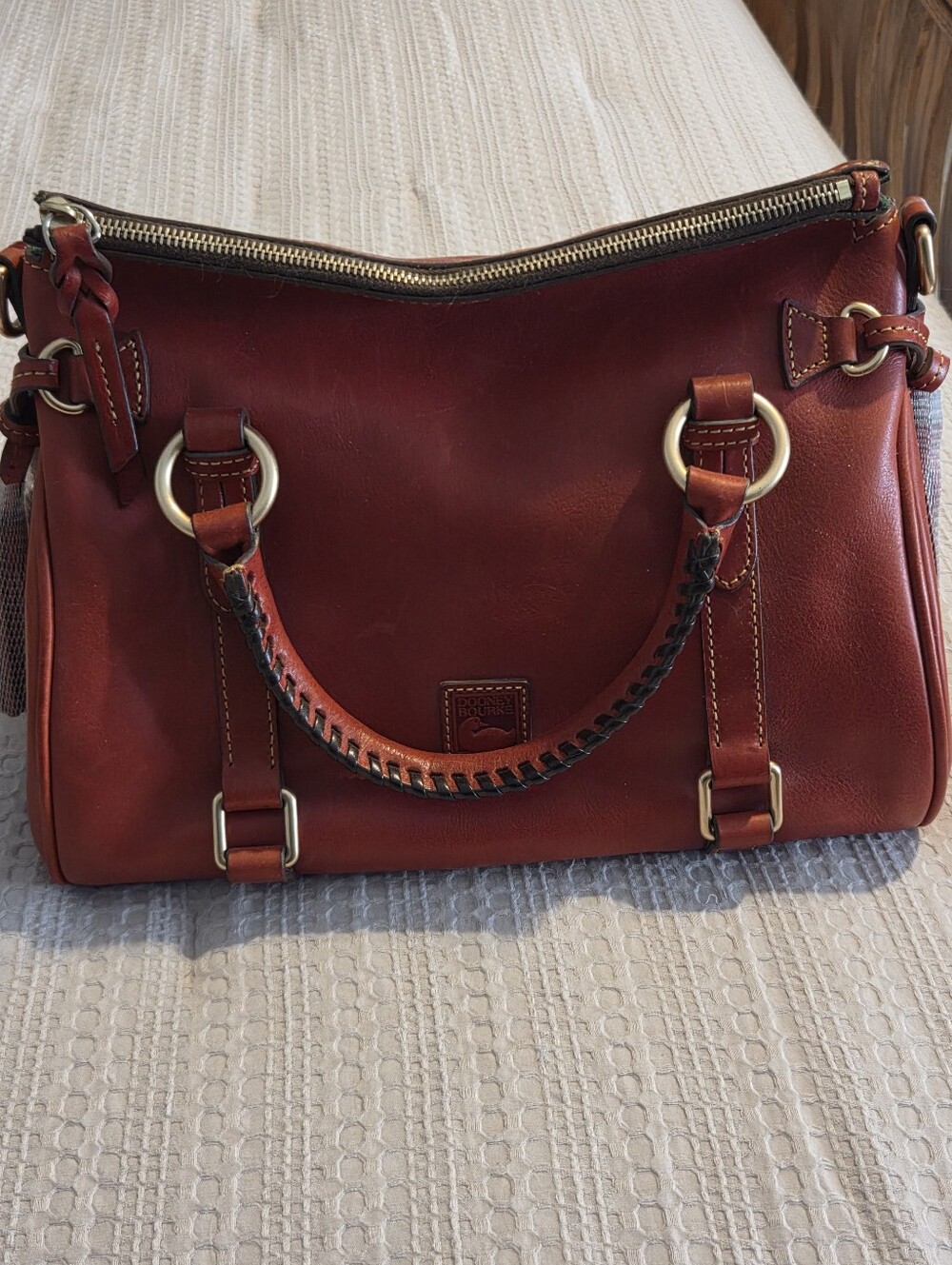 Dooney And Bourke Red Florentine Satchel Regular Size